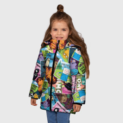 Зимняя куртка для девочек 3D Время Приключений - фото 2