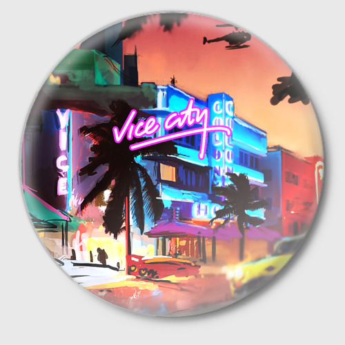 Значок GTA: Vice city, цвет белый