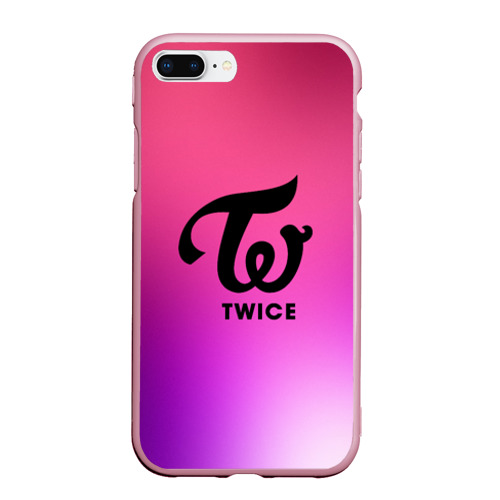 Чехол для iPhone 7Plus/8 Plus матовый TWICE, цвет розовый