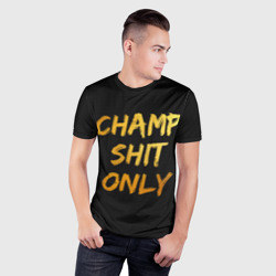 Мужская футболка 3D Slim Champ shit only - фото 2