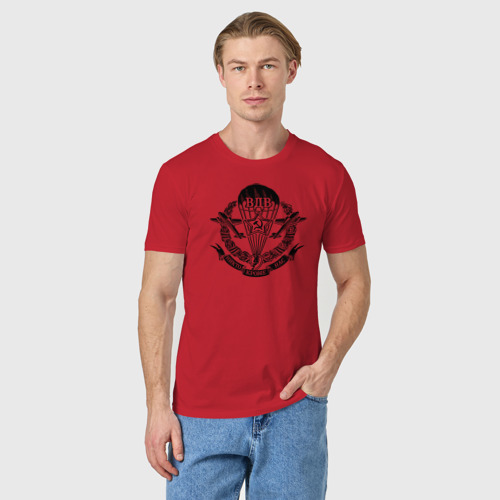 Мужская футболка хлопок ВДВ СССР, цвет красный - фото 3