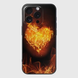 Чехол для iPhone 16 Pro силиконовый с защитой камеры Горячее сердце