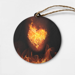 Деревянная игрушка круг Горячее сердце