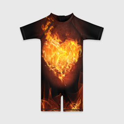 Детский купальный костюм 3D Горячее сердце