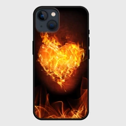 Чехол для iPhone 14 Горячее сердце