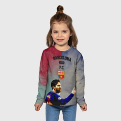 Детский лонгслив 3D Messi strong Barcelona - фото 2