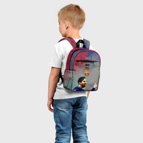 Детский рюкзак 3D с принтом Messi, фото на моделе #1