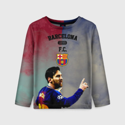 Детский лонгслив 3D Messi strong Barcelona