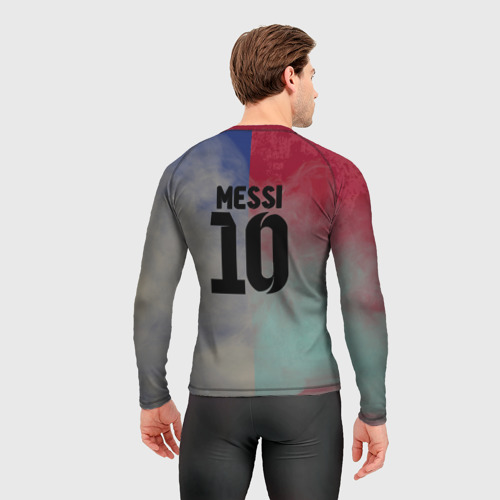 Мужской рашгард 3D с принтом Messi, вид сзади #2