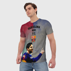 Мужская футболка 3D Messi strong Barcelona - фото 2