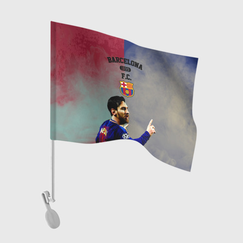 Флаг для автомобиля Messi strong Barcelona