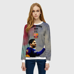 Женский свитшот 3D Messi strong Barcelona - фото 2