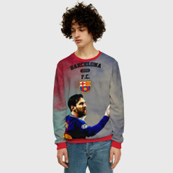 Мужской свитшот 3D Messi strong Barcelona - фото 2