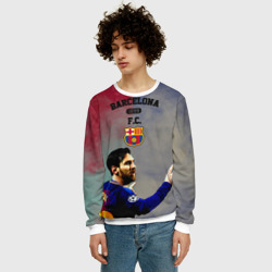 Мужской свитшот 3D Messi strong Barcelona - фото 2