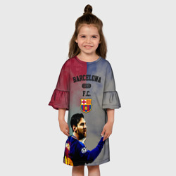 Детское платье 3D Messi strong Barcelona - фото 2