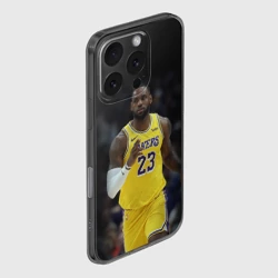 Чехол для iPhone 16 Pro силиконовый с защитой камеры Леброн Джеймс - фото 2