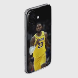 Чехол для iPhone 16 силиконовый с защитой камеры Леброн Джеймс - фото 2