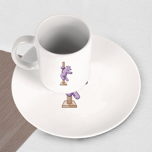 Набор: тарелка + кружка Котик на Пилоне - фото 3
