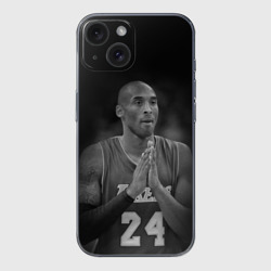 Чехол для iPhone 15 силиконовый с защитой камеры Коби Брайант