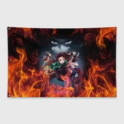 Флаг-баннер Клинок рассекающий демонов demon Slayer Kimetsu no Yaiba