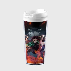 Термокружка-непроливайка Клинок рассекающий демонов demon Slayer Kimetsu no Yaiba