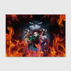 Холст прямоугольный Клинок рассекающий демонов demon Slayer Kimetsu no Yaiba - фото 2