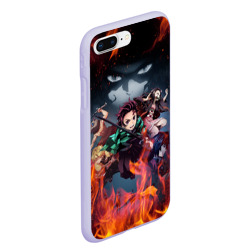 Чехол для iPhone 7Plus/8 Plus матовый Клинок рассекающий демонов demon Slayer Kimetsu no Yaiba - фото 2