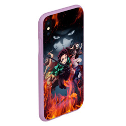 Чехол для iPhone XS Max матовый Клинок рассекающий демонов demon Slayer Kimetsu no Yaiba - фото 2