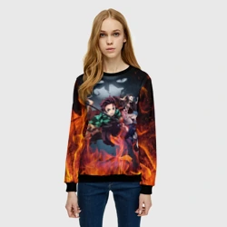 Женский свитшот 3D Клинок рассекающий демонов demon Slayer Kimetsu no Yaiba - фото 2