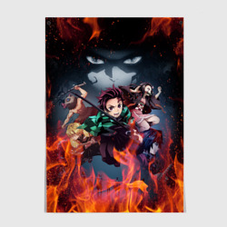 Постер Клинок рассекающий демонов demon Slayer Kimetsu no Yaiba