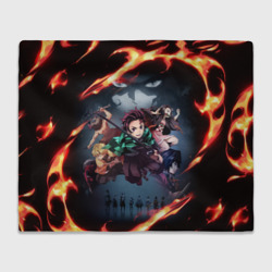 Плед 3D Рассекающий демонов в огенных лучах