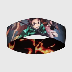 Повязка на голову 3D Рассекающий демонов в огенных лучах