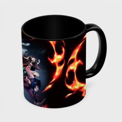 Кружка с полной запечаткой Рассекающий демонов в огенных лучах