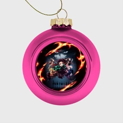 Ёлочный шар стеклянный/пластиковый Рассекающий демонов в огенных лучах