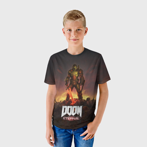 Детская футболка 3D Doom eternal, цвет 3D печать - фото 3