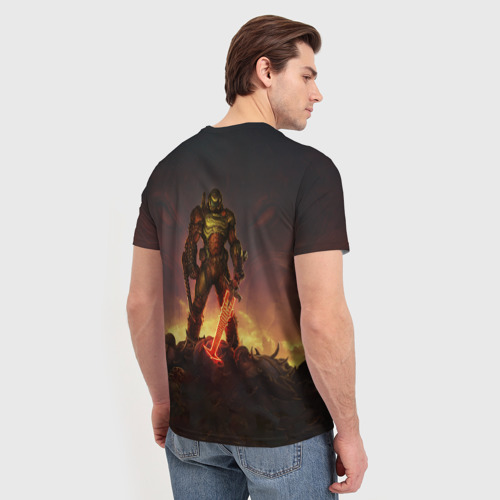 Мужская футболка 3D Doom eternal, цвет 3D печать - фото 4