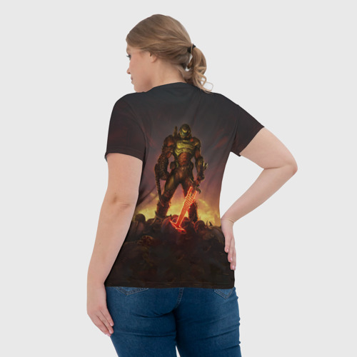 Женская футболка 3D Doom eternal, цвет 3D печать - фото 7