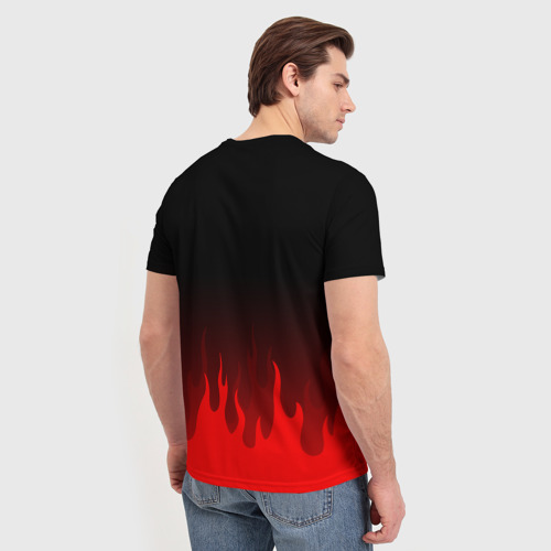 Мужская футболка 3D Гуррен Лаганн языки пламени блюр, цвет 3D печать - фото 4