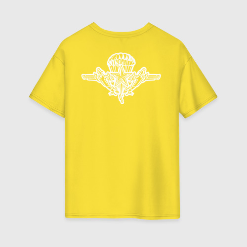 Женская футболка хлопок Oversize ВДВ двусторонняя, цвет желтый - фото 2