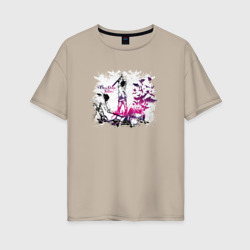 Three Days Grace – Женская футболка хлопок Oversize с принтом купить со скидкой в -16%