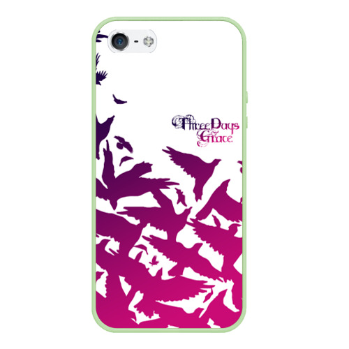 Чехол для iPhone 5/5S матовый Three Days Grace, цвет салатовый