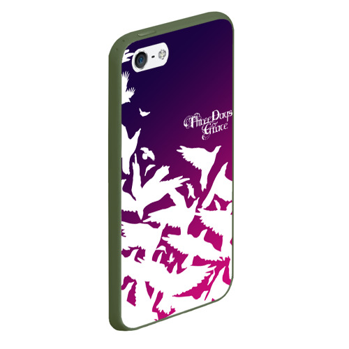 Чехол для iPhone 5/5S матовый Three Days Grace, цвет темно-зеленый - фото 3