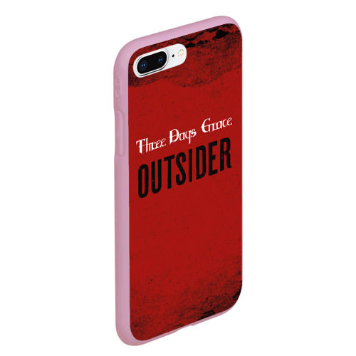 Чехол для iPhone 7Plus/8 Plus матовый Three days grace. Outsider, цвет розовый - фото 3