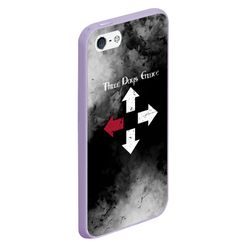 Чехол для iPhone 5/5S матовый Three Days Grace, цвет светло-сиреневый - фото 3