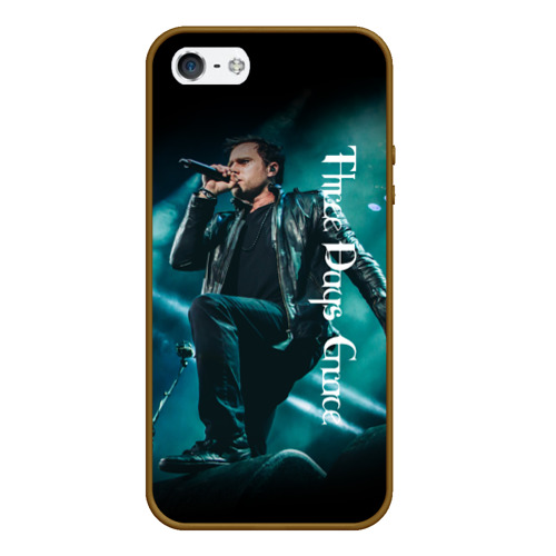 Чехол для iPhone 5/5S матовый Three Days Grace, цвет коричневый