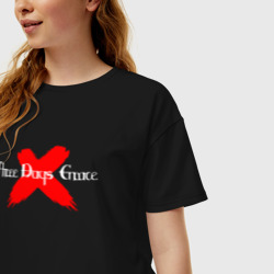Женская футболка хлопок Oversize Three Days Grace - фото 2