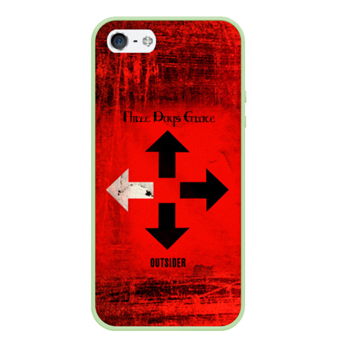 Чехол для iPhone 5/5S матовый Three Days Grace, цвет салатовый