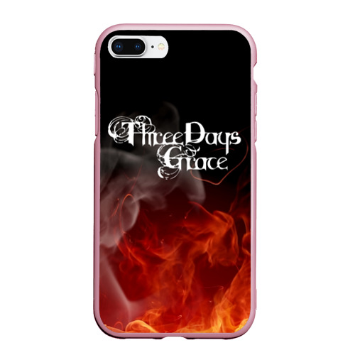 Чехол для iPhone 7Plus/8 Plus матовый Three Days Grace, цвет розовый