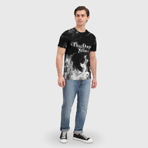 Мужская футболка 3D Three Days Grace, цвет 3D печать - фото 5
