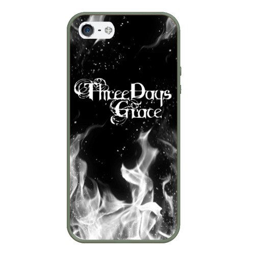 Чехол для iPhone 5/5S матовый Three Days Grace, цвет темно-зеленый